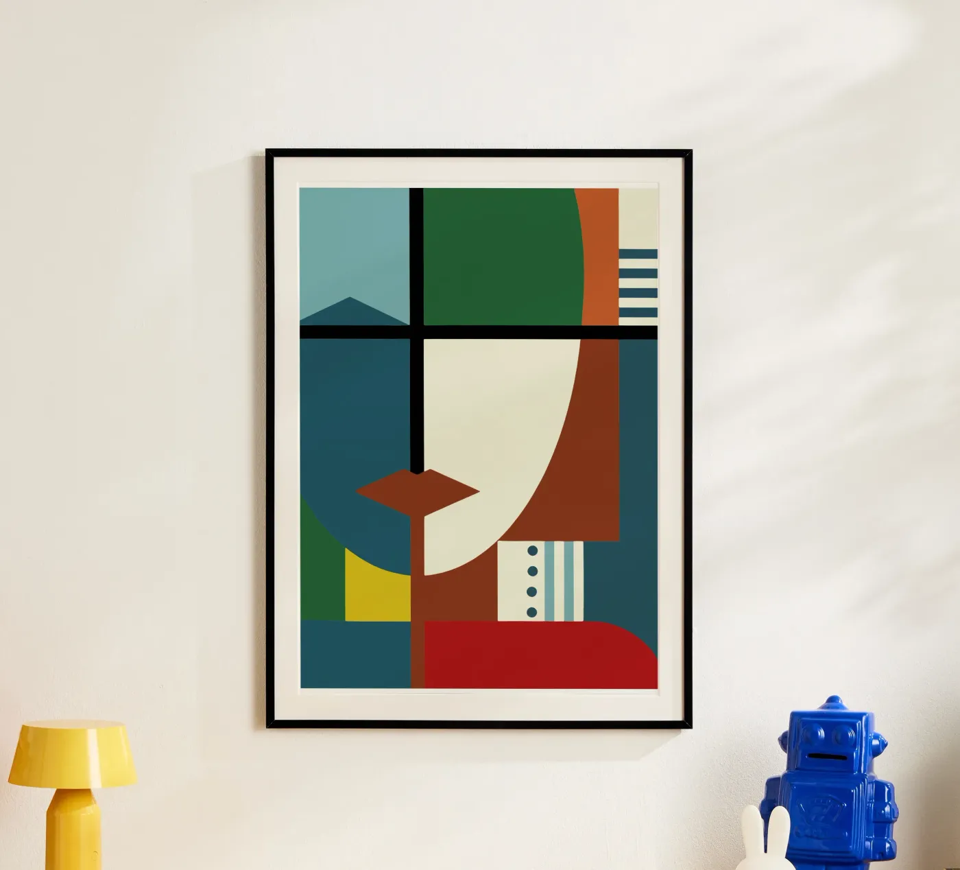 Het gestructureerde raster poster van Janet