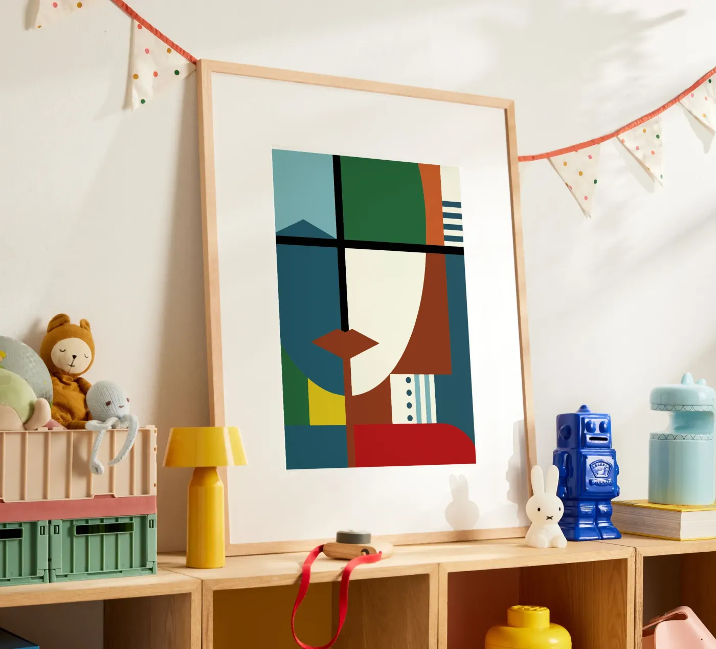 Het gestructureerde raster poster van Janet