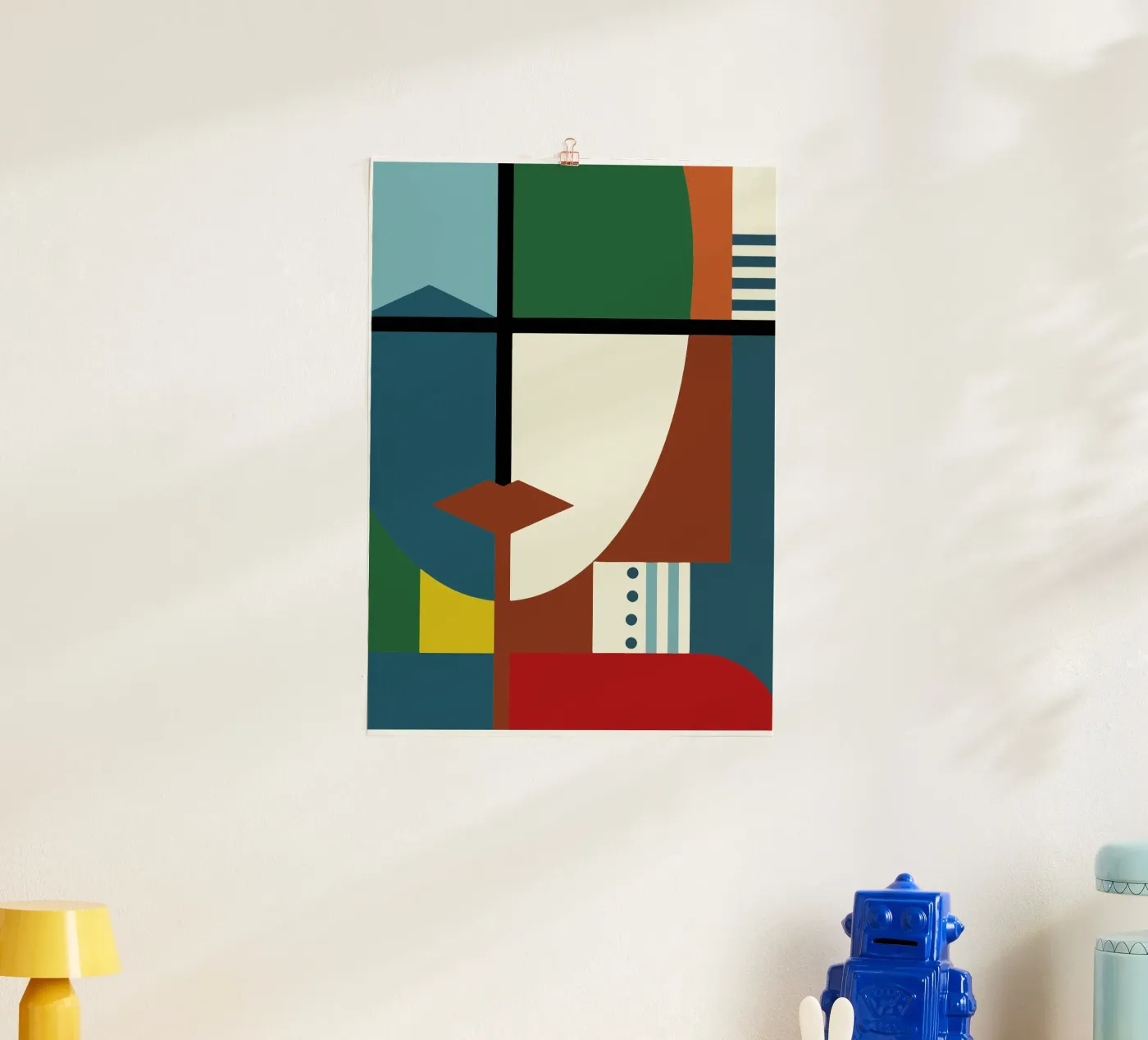 Het gestructureerde raster poster van Janet