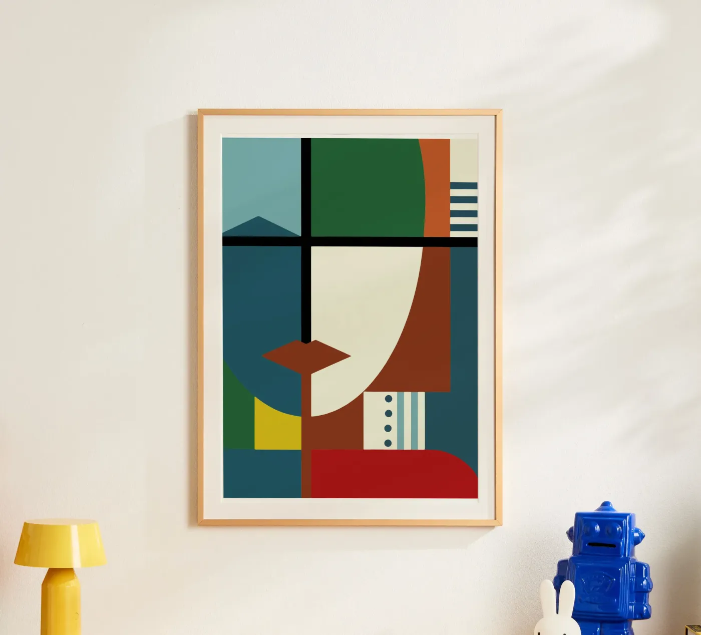 Het gestructureerde raster poster van Janet