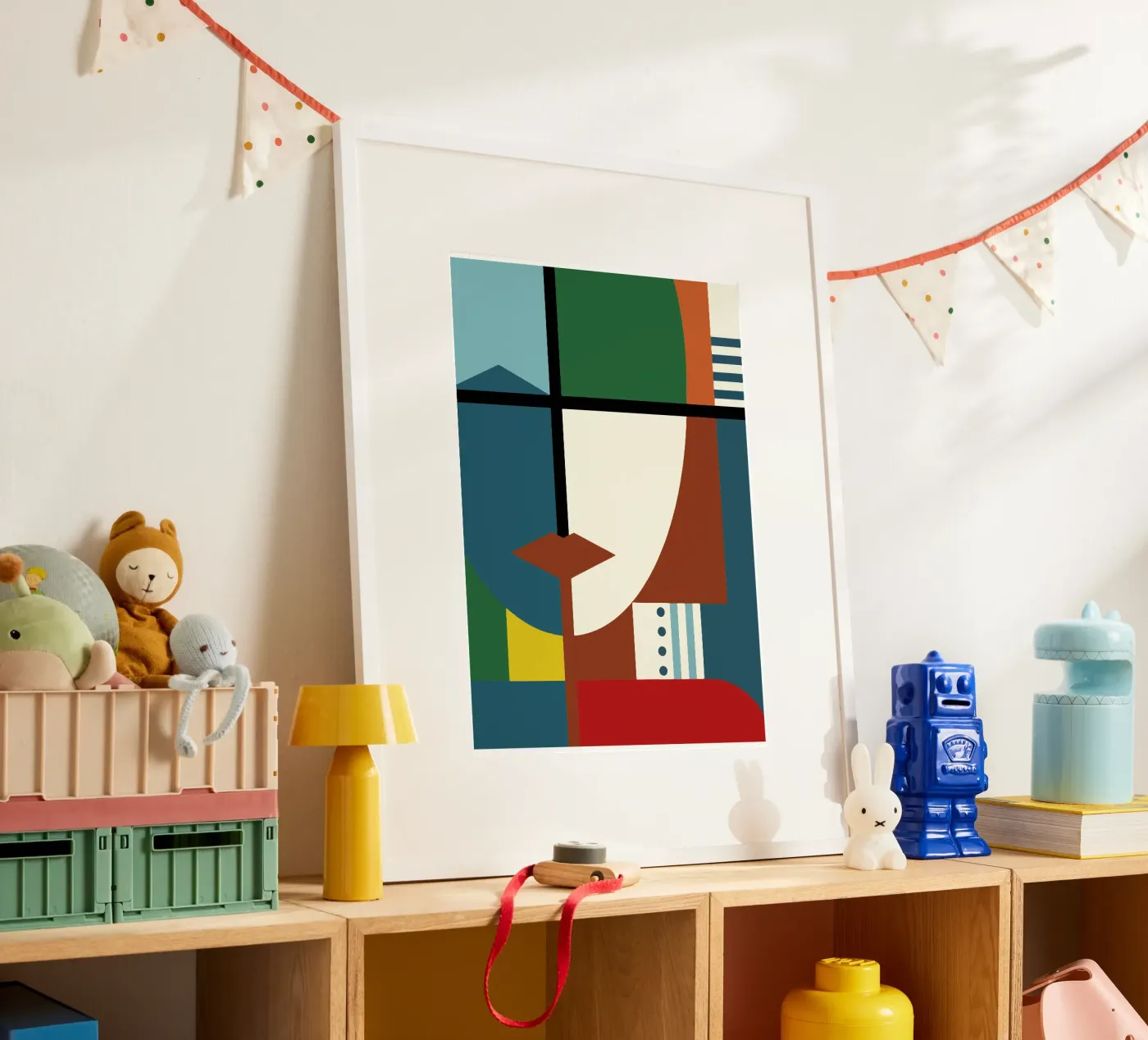 Het gestructureerde raster poster van Janet