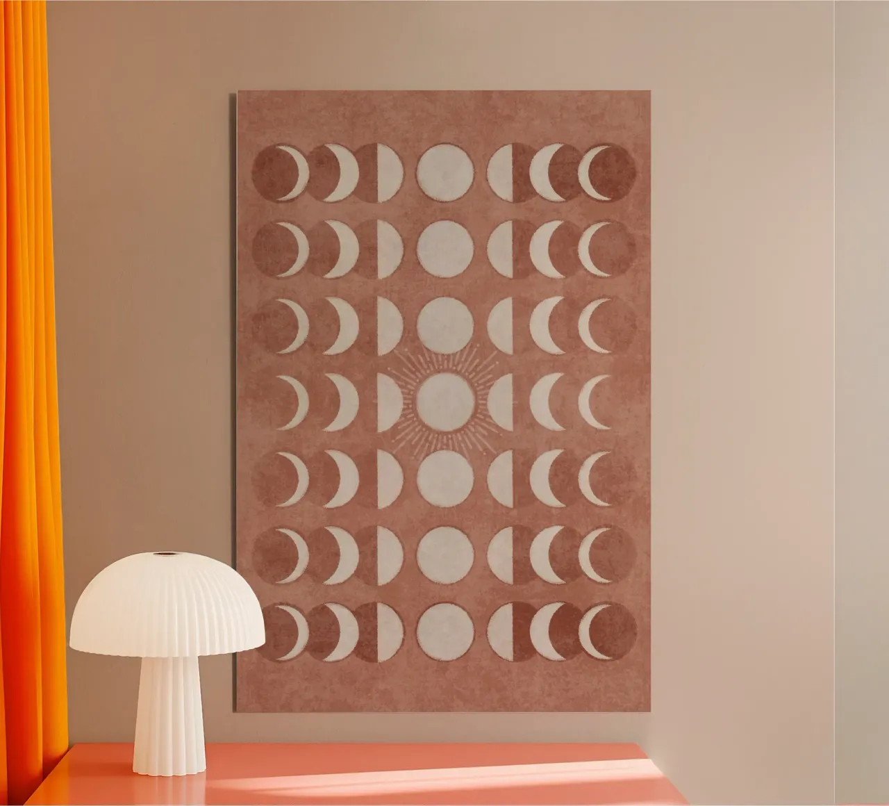 Emel Tunaboylu - Salmon Moonphase 02 pannello forex da The Artcircle