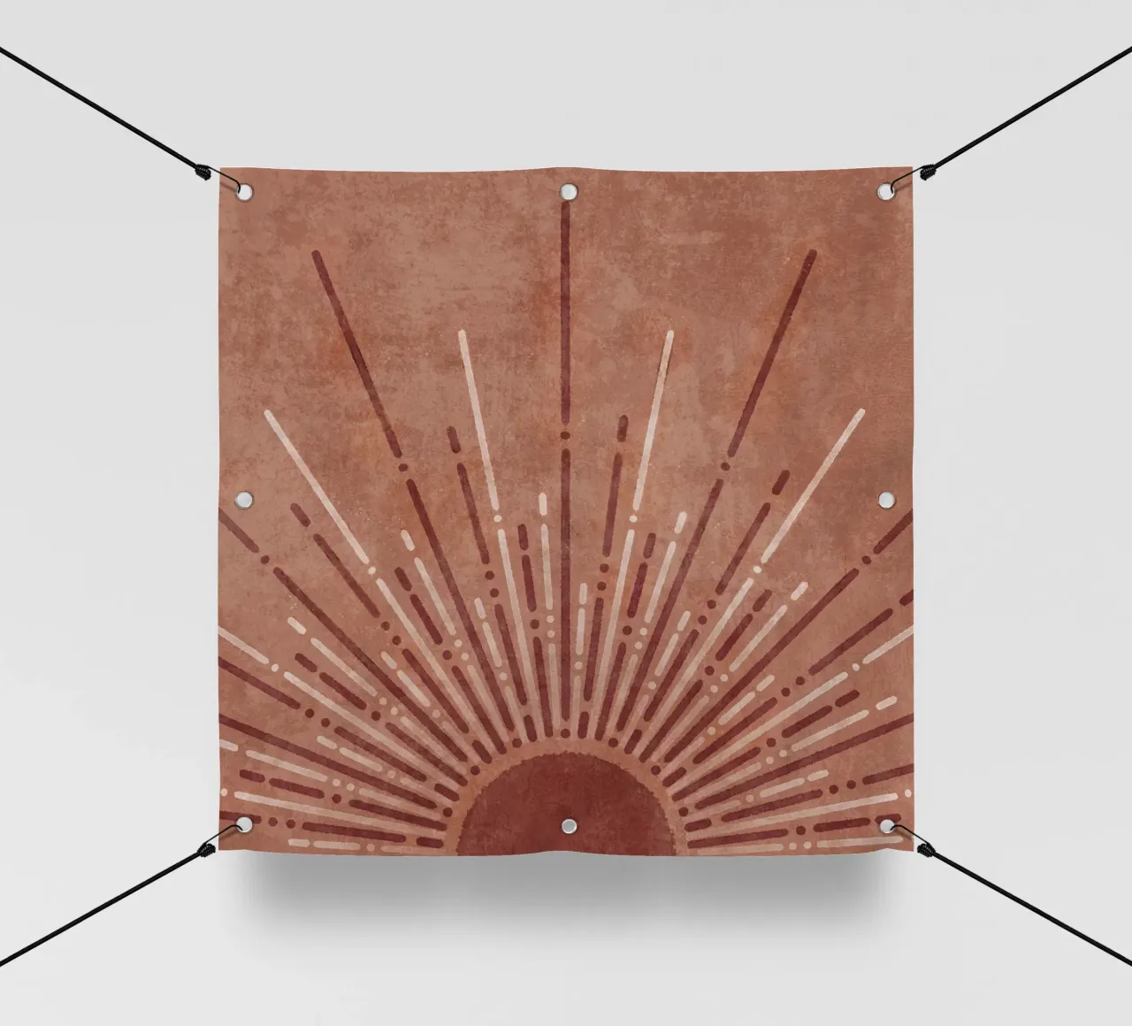 Emel Tunaboylu - Salmon Up Sun telo in pvc da The Artcircle