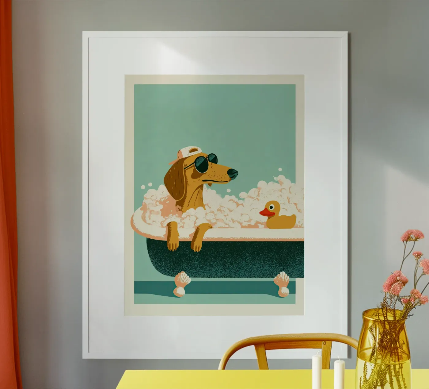 Bath Time Dachshund poster da Kiara