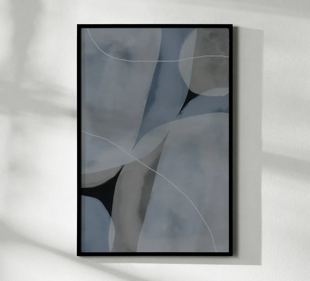 Shapes 12 poster con telaio in legno da Mareike Böhmer