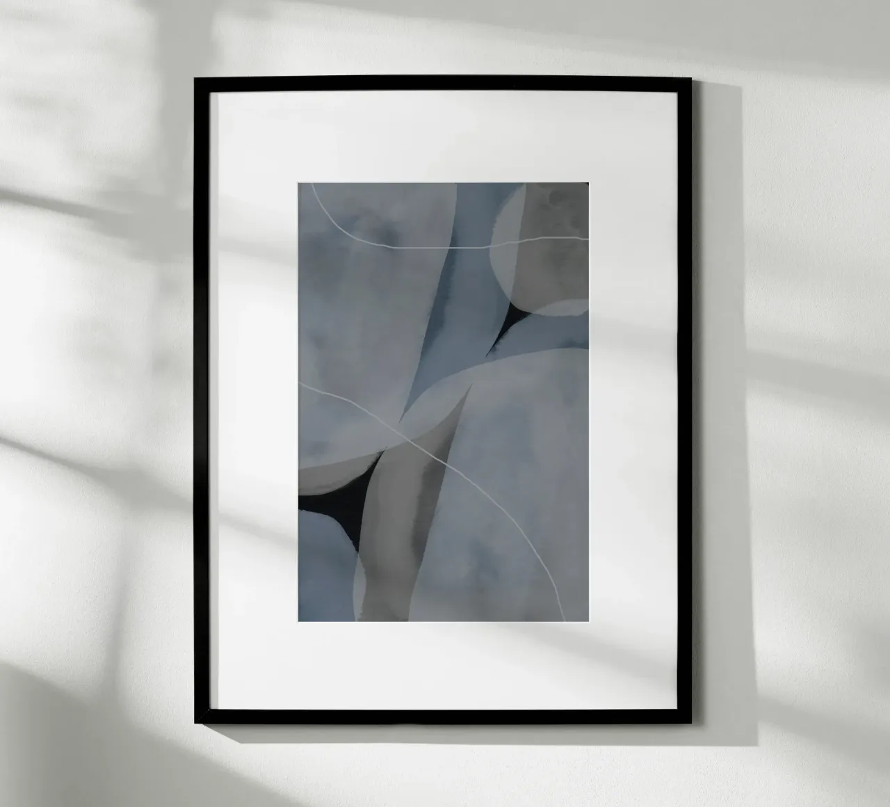 Shapes 12 poster con telaio in legno da Mareike Böhmer