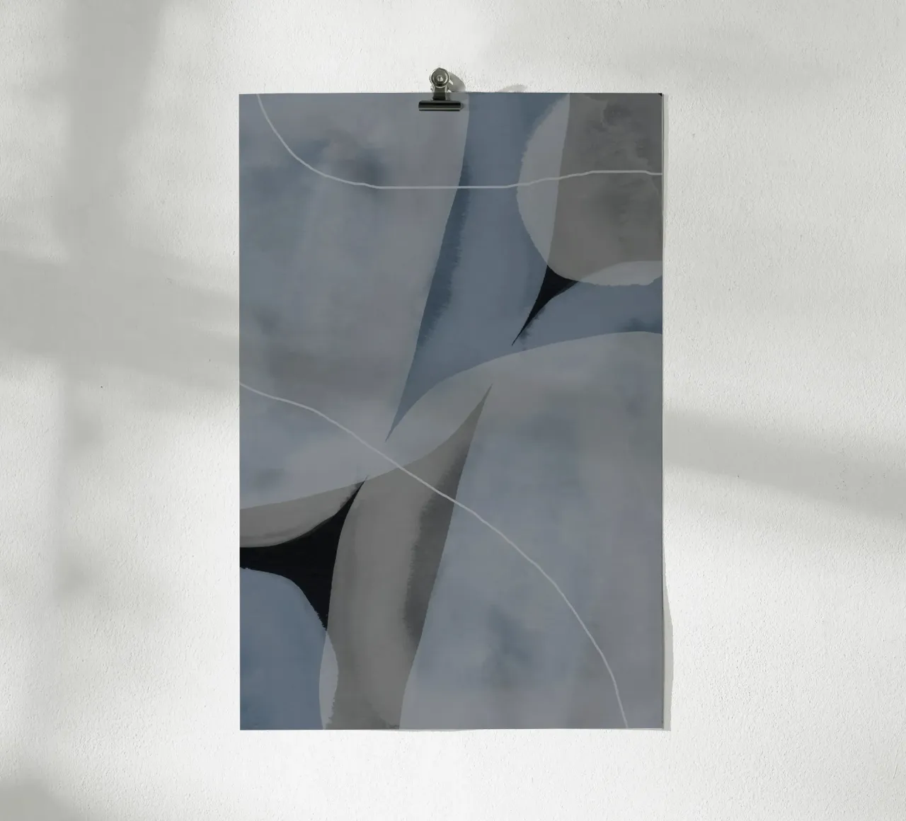 Shapes 12 poster con telaio in legno da Mareike Böhmer