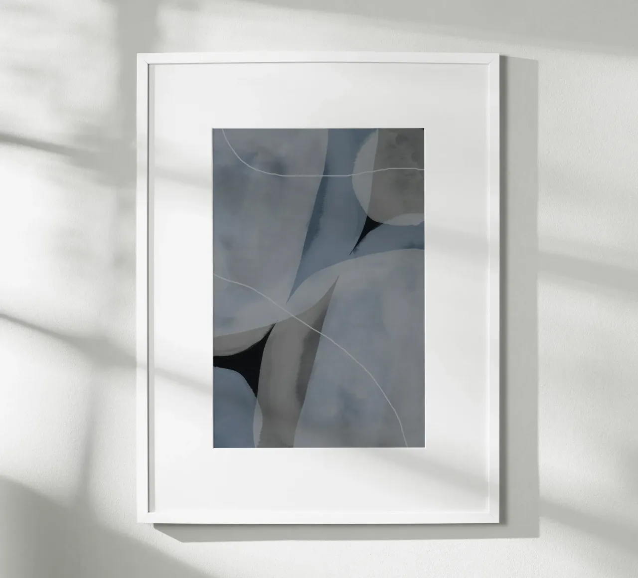 Shapes 12 poster con telaio in legno da Mareike Böhmer