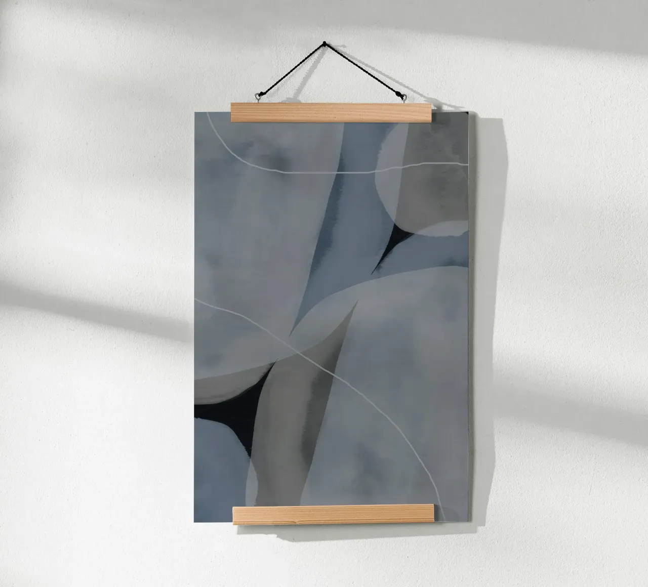 Shapes 12 poster con telaio in legno da Mareike Böhmer