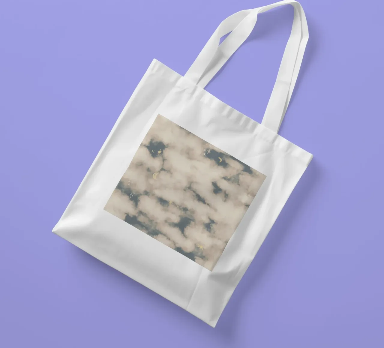 Boho Magical Clouds borsa in juta da anisillustration