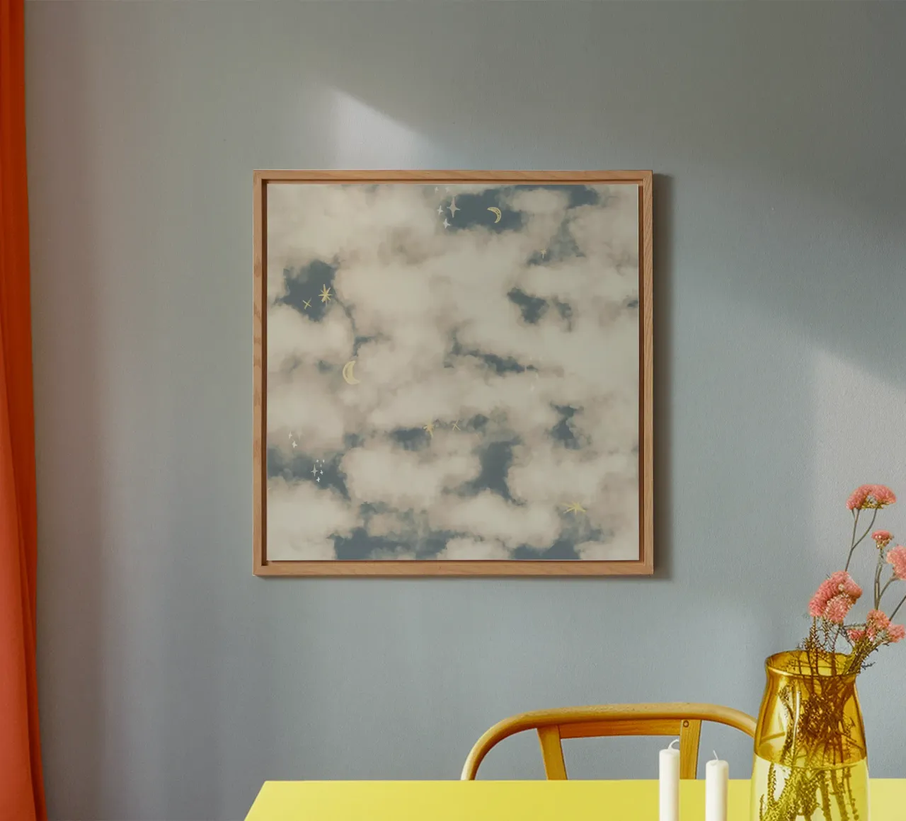 Boho Magical Clouds alluminio dibond da anisillustration