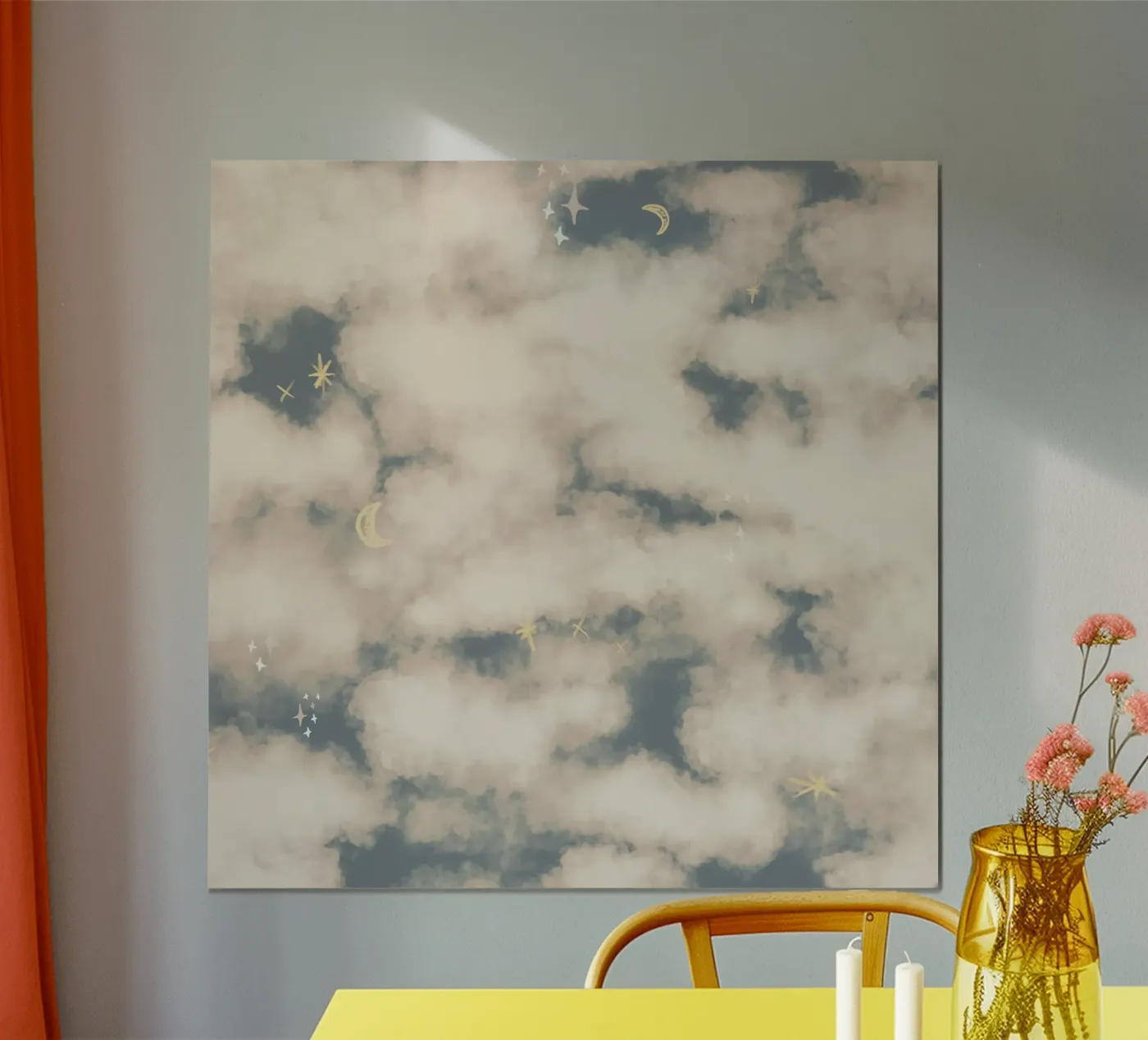 Boho Magical Clouds poster by anisillustration