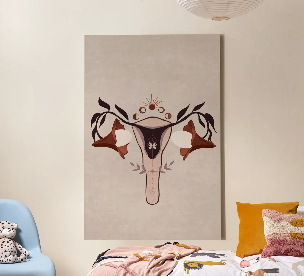 Emel Tunaboylu - Das Leben Leinwand mit Schattenfugenrahmen von The Artcircle