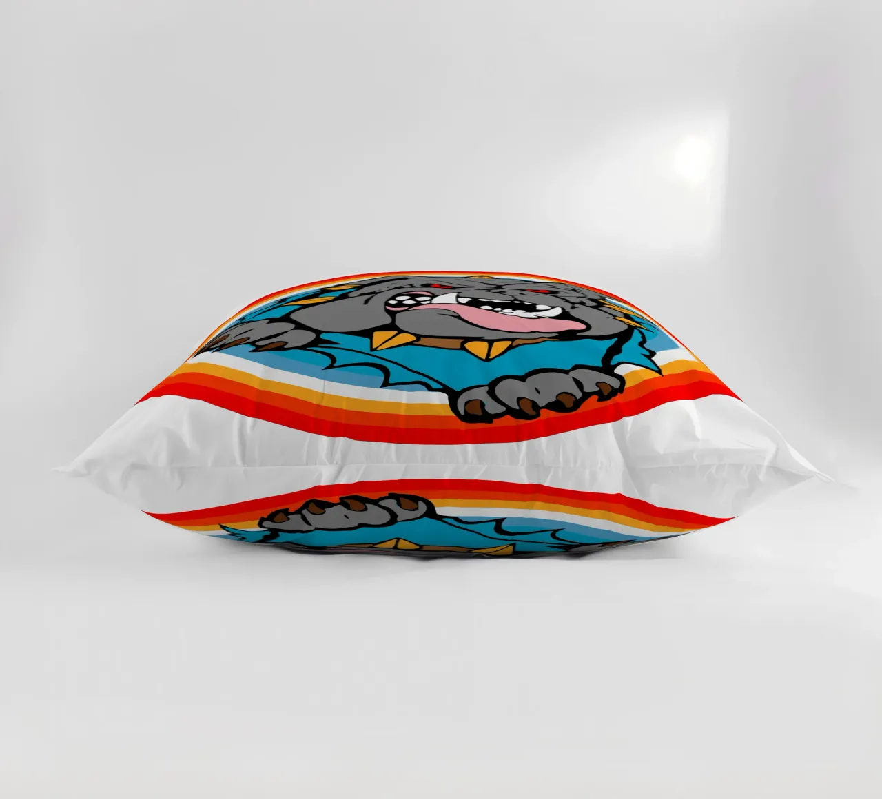 Bulldog Faccia arrabbiata Divertente design retrò cuscino da ririedis