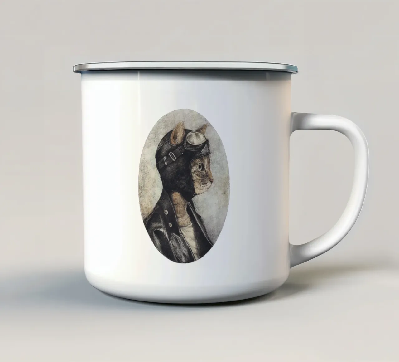 Pugile coraggioso tazza in smalto da mikekoubou