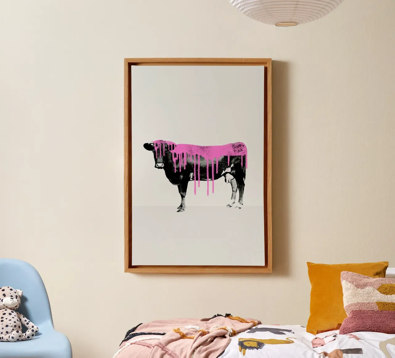 Pink canvas met Baklijst van typealive