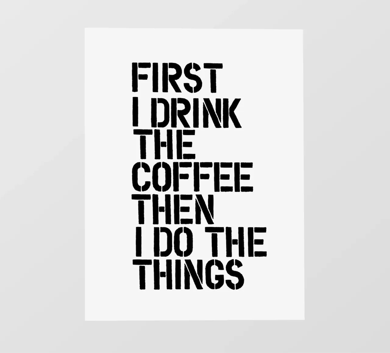 Prima bevo il caffè e poi faccio le cose che voglio fare telo in pvc da THE MOTIVATED TYPE