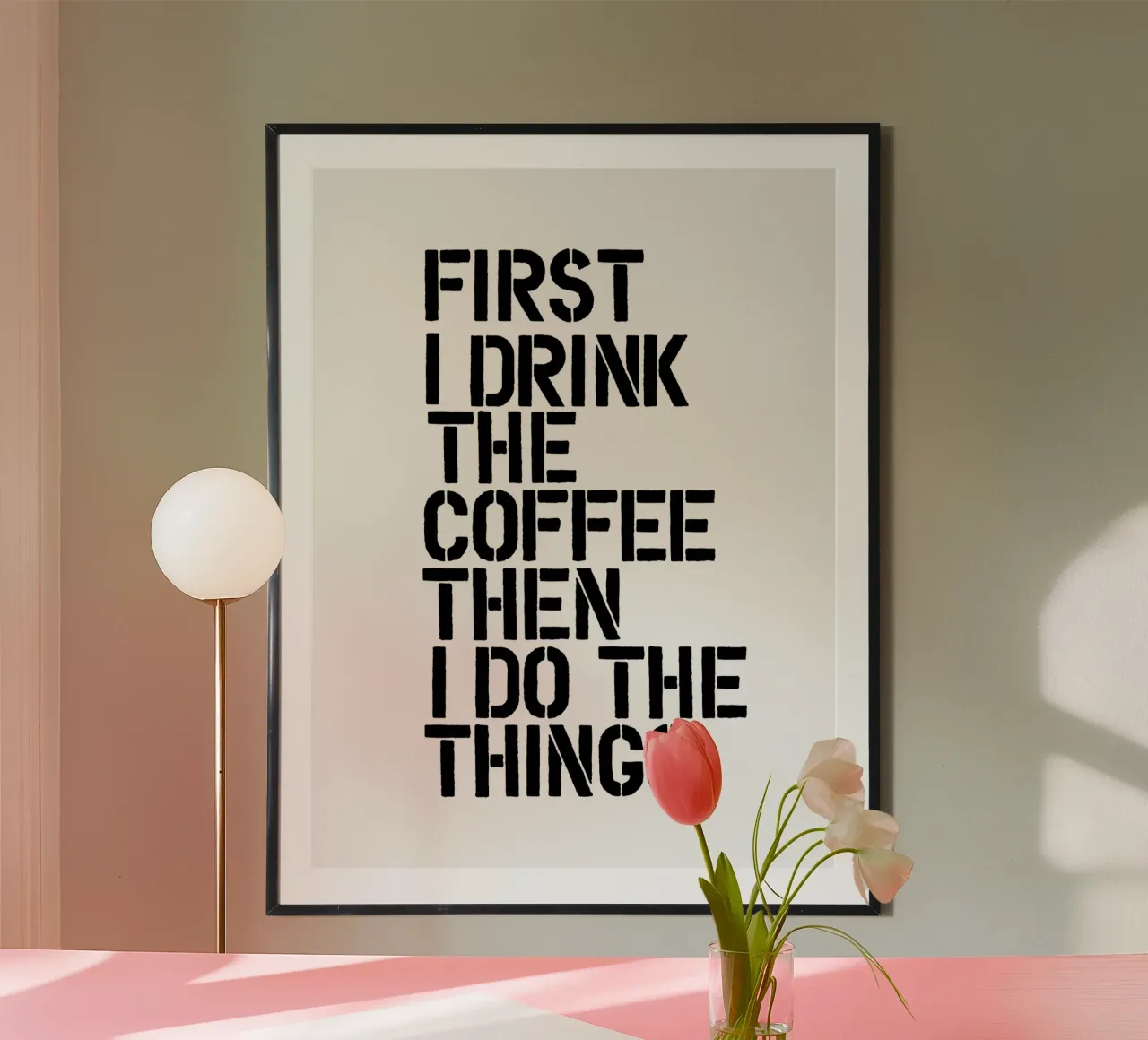 Erst trinke ich den Kaffee, dann mache ich die Dinge Hahnemühle von THE MOTIVATED TYPE