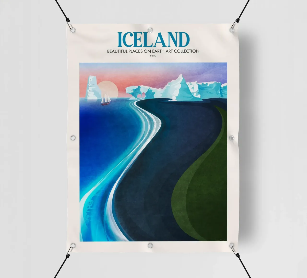 Emel Tunaboylu - Viaggio in Islanda telo in pvc da The Artcircle