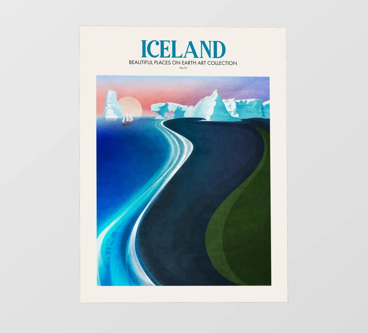 Emel Tunaboylu - Viaggio in Islanda telo in pvc da The Artcircle