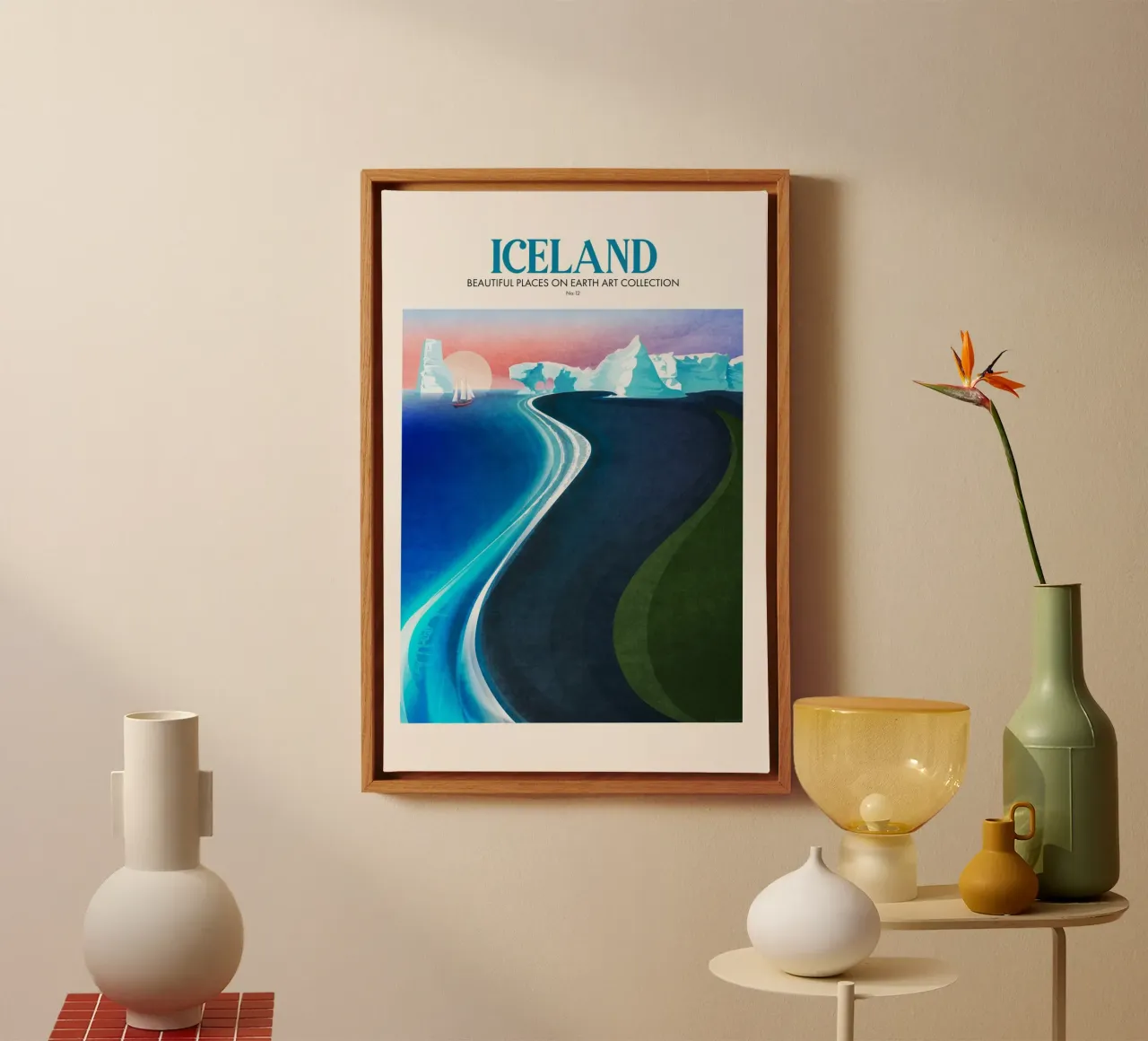 Emel Tunaboylu - Reizen IJsland canvas met Baklijst van The Artcircle