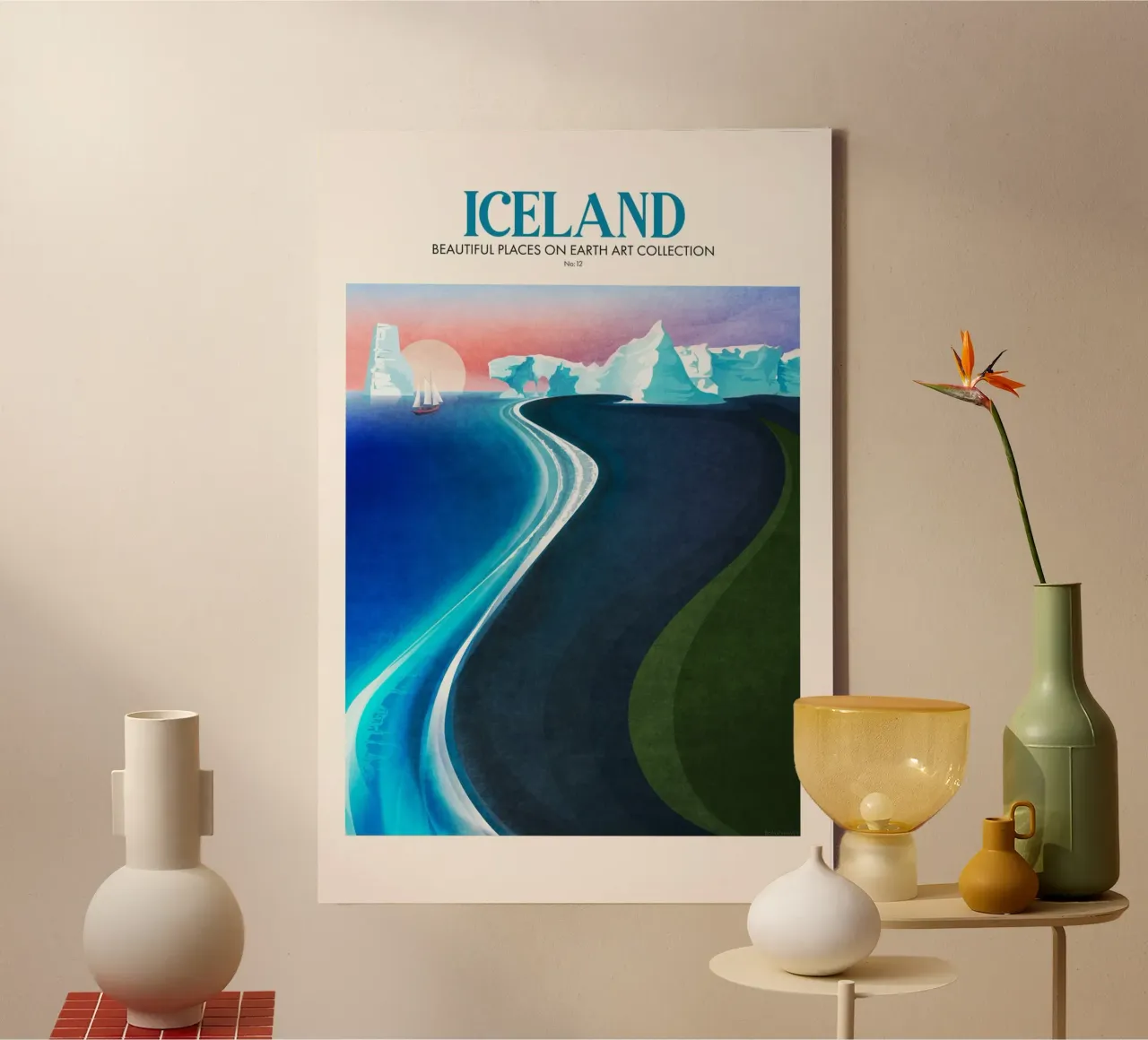 Emel Tunaboylu - Reizen IJsland canvas met Baklijst van The Artcircle