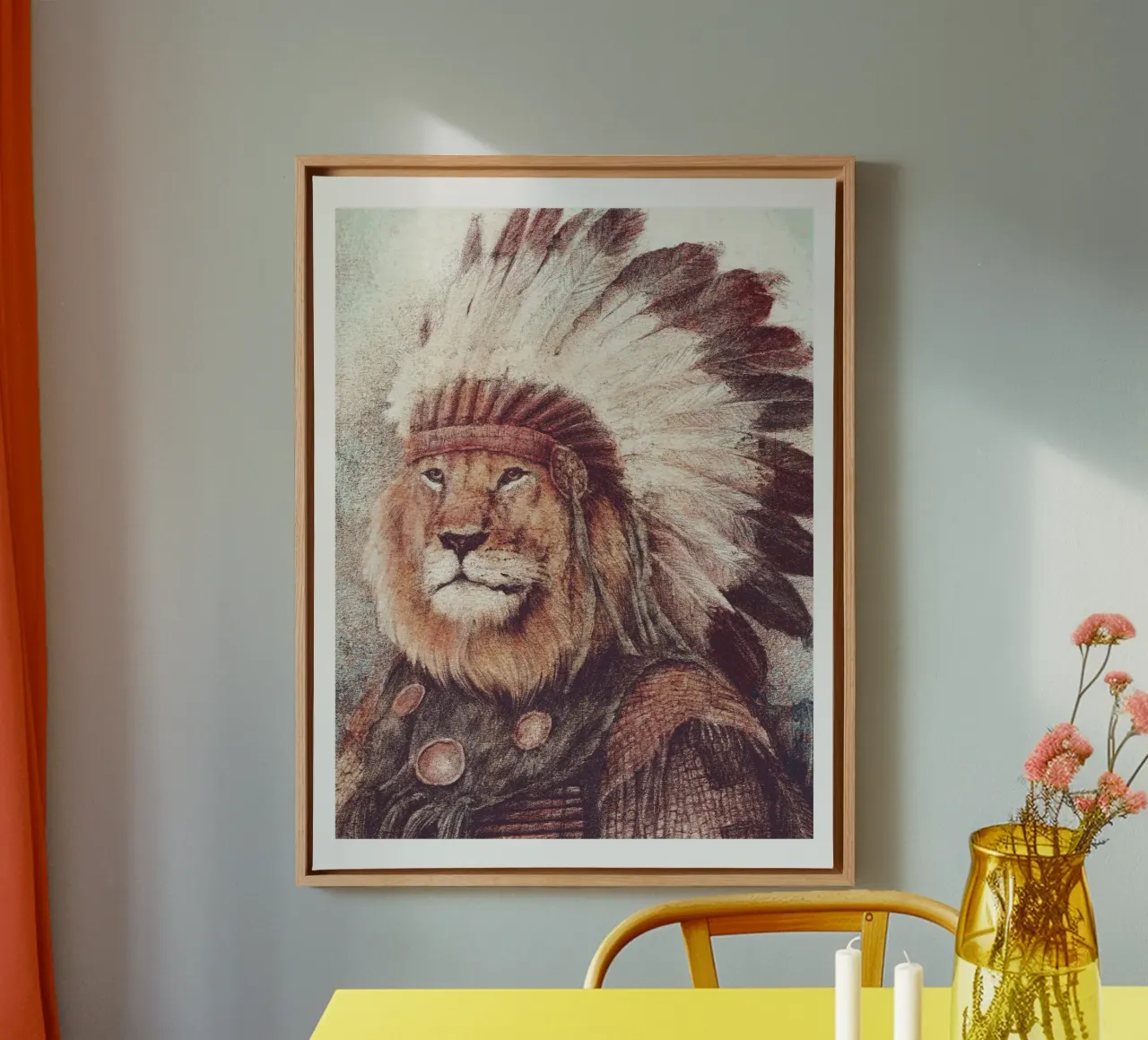 Chief - Lion canvas by mikekoubou