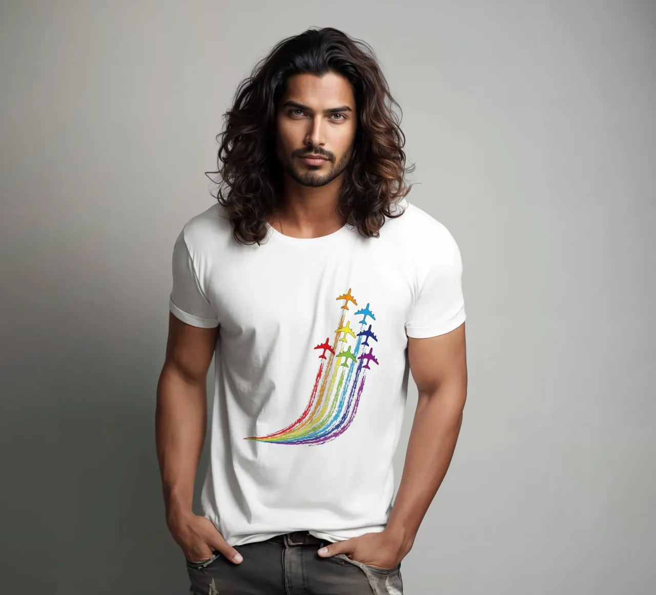 Piano Arcobaleno Design unico t-shirt da ririedis