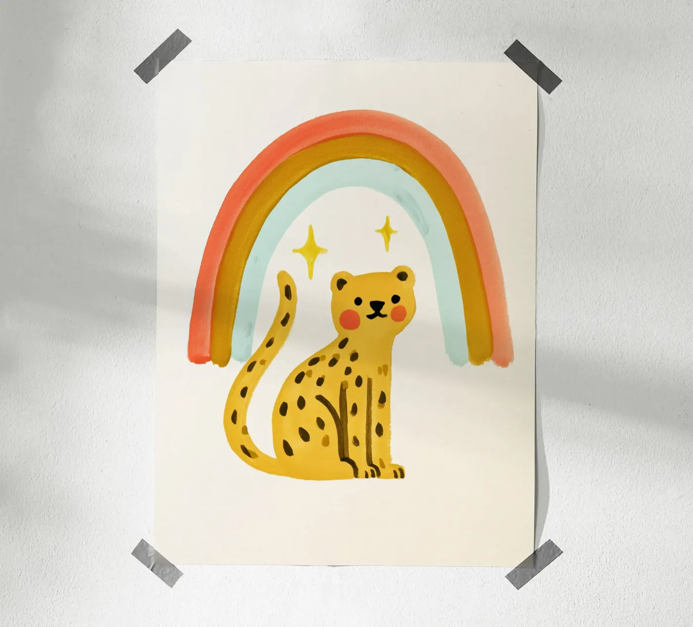 Rainbow Leopard poster by Kiki
