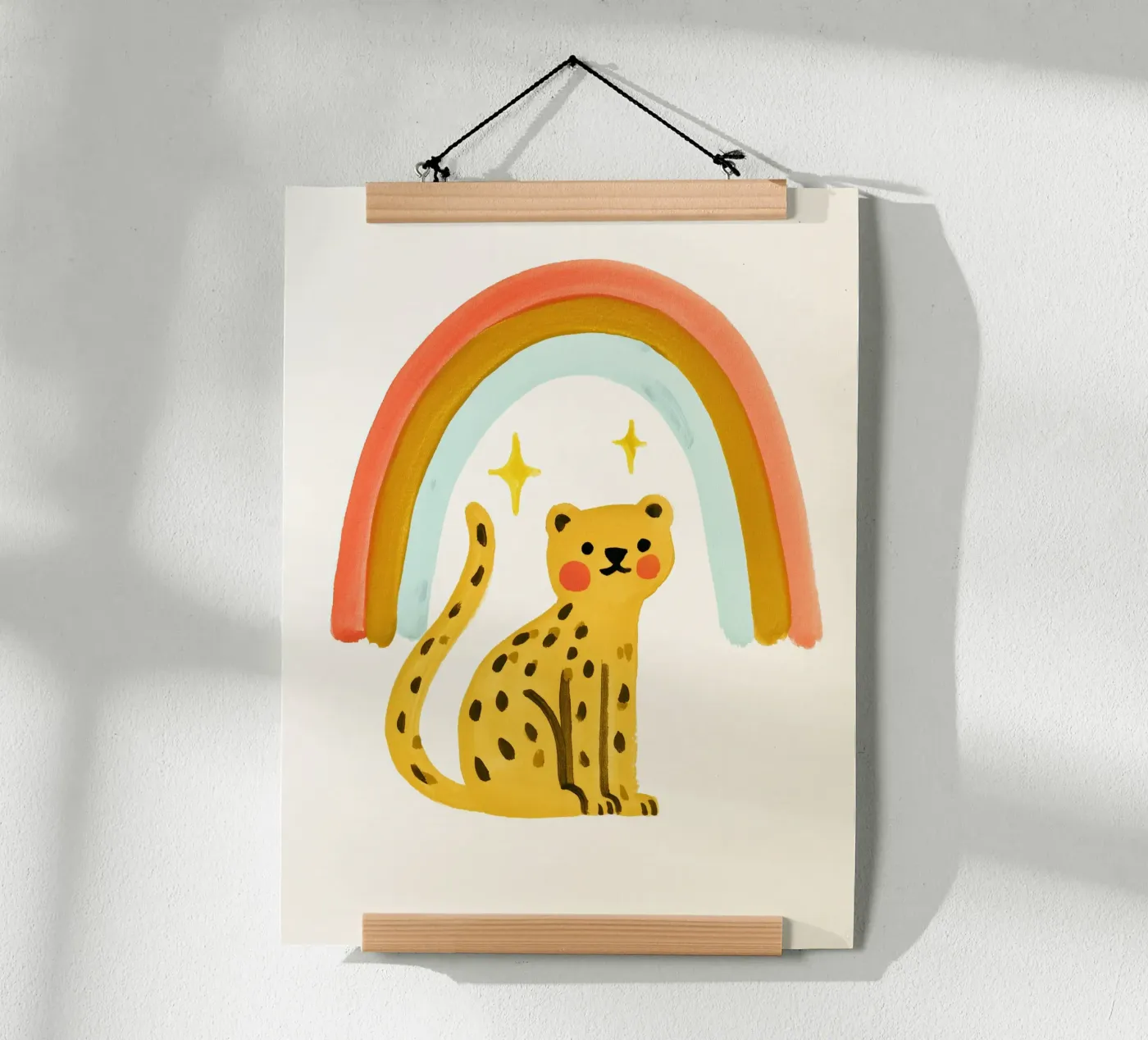 Rainbow Leopard poster by Kiki