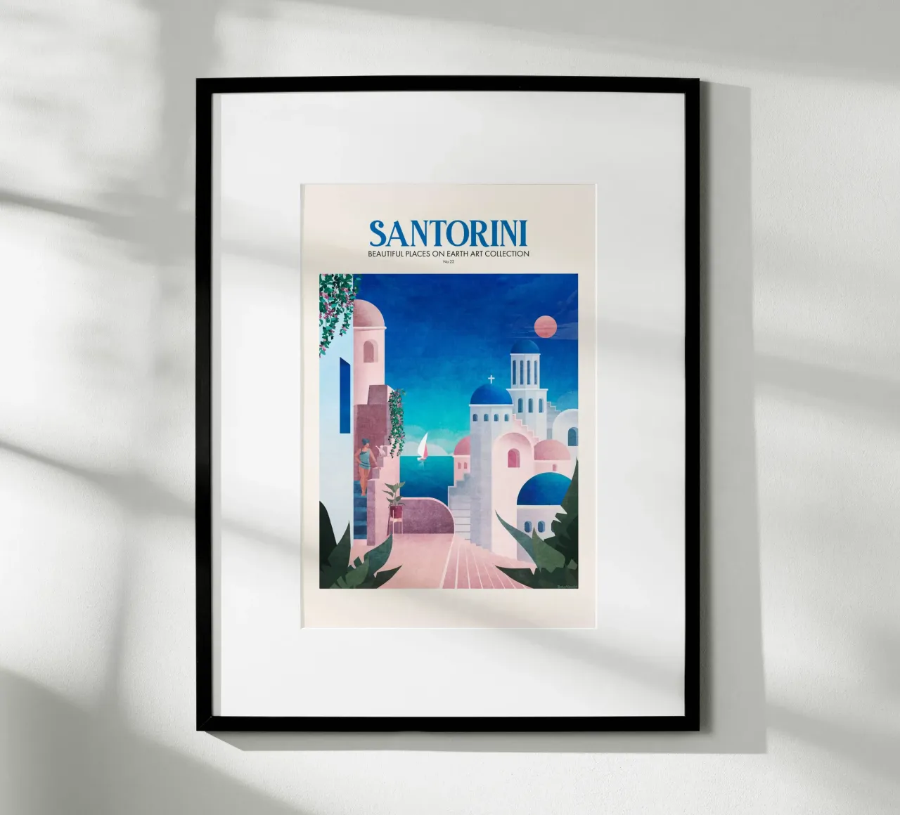 Emel Tunaboylu - Viaggio Santorini carta hahnemühle da The Artcircle