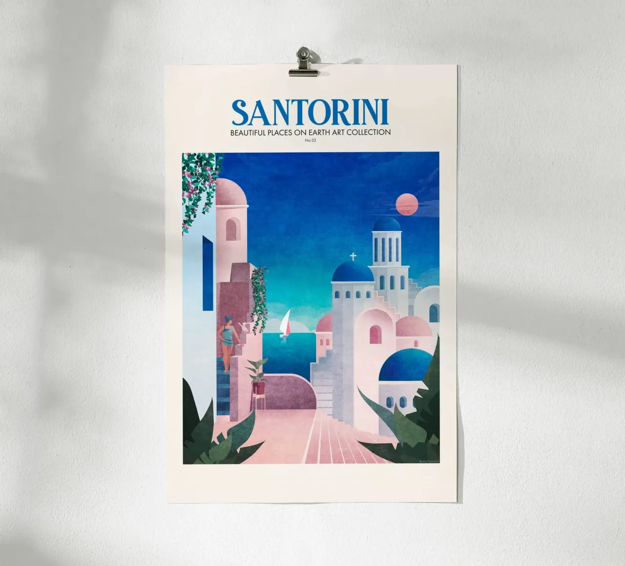 Emel Tunaboylu - Viaggio Santorini poster da The Artcircle