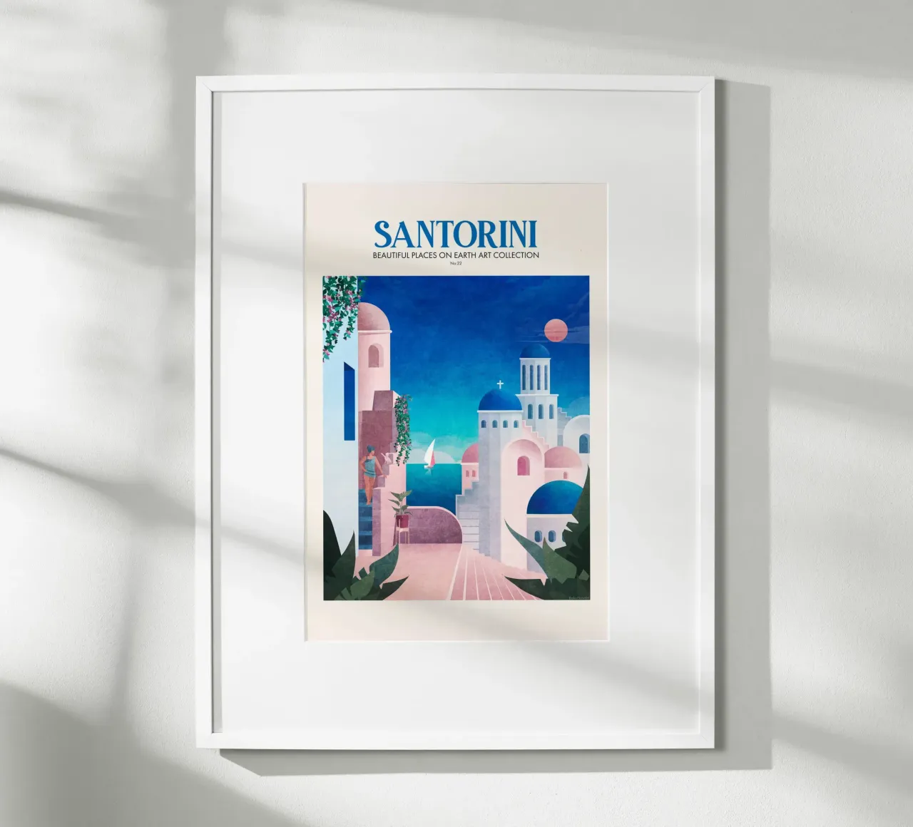 Emel Tunaboylu - Viaggio Santorini carta hahnemühle da The Artcircle