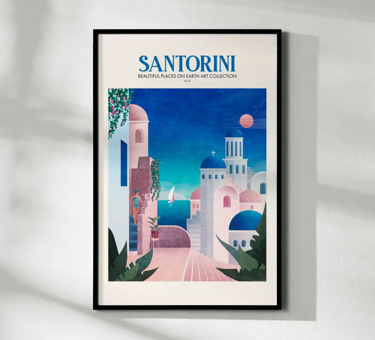 Emel Tunaboylu - Viaggio Santorini poster da The Artcircle