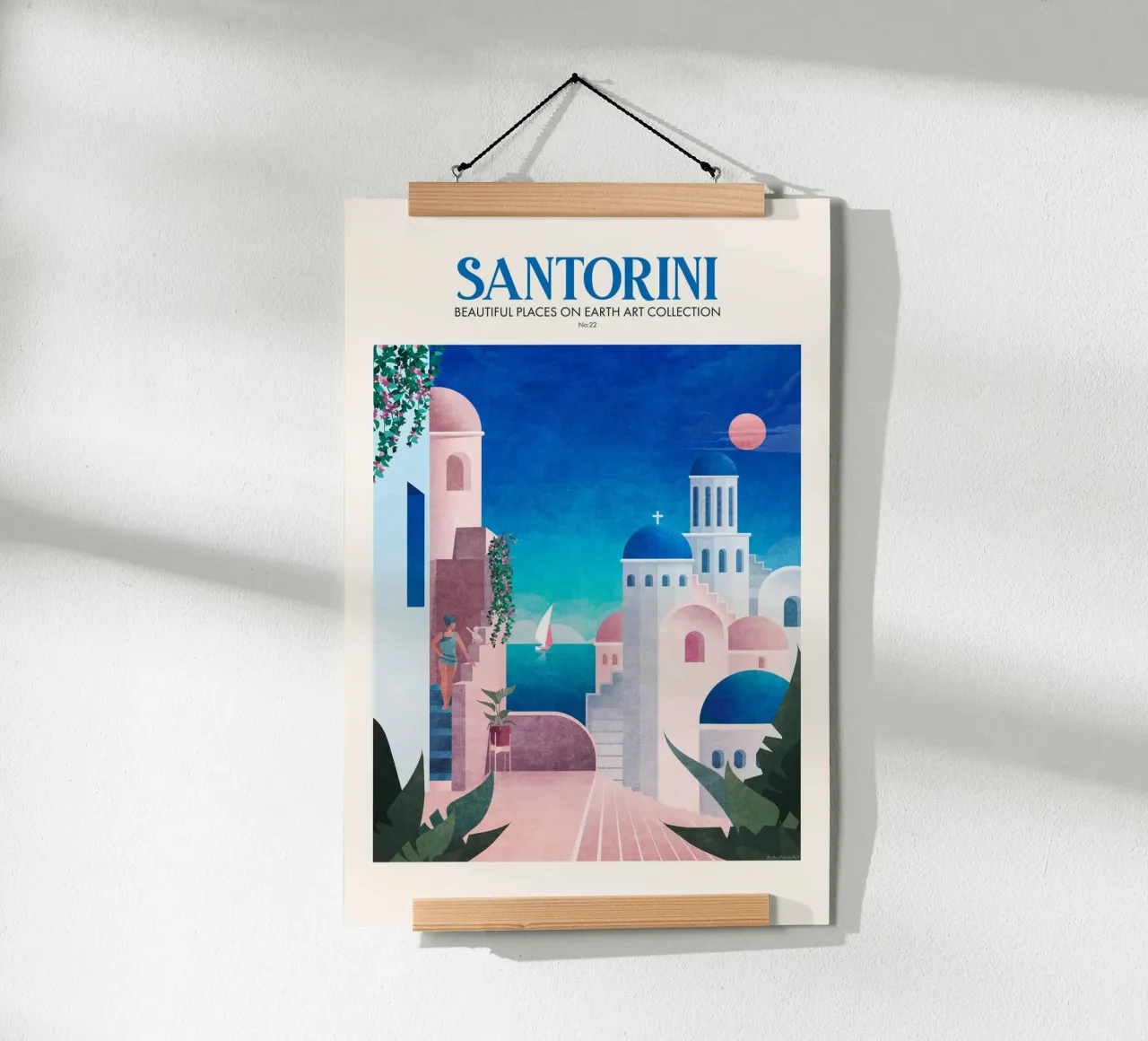Emel Tunaboylu - Viaggio Santorini poster da The Artcircle