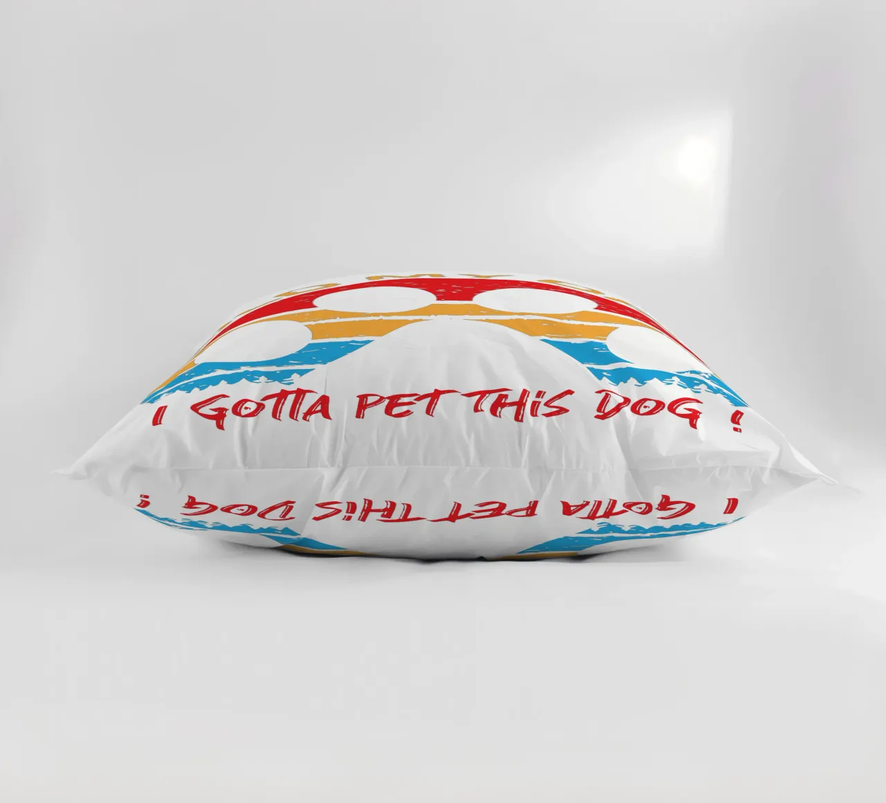 Hold My Drink I gotta Pet This Dog decorative cushion by ririedis