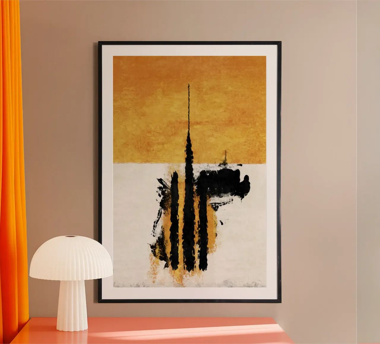 Emel Tunaboylu - Macchia selvaggia poster con telaio in alluminio da The Artcircle