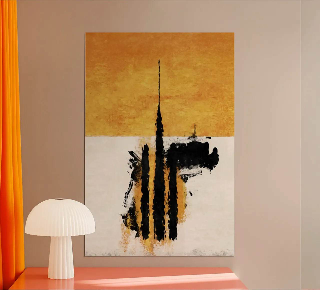 Emel Tunaboylu - Macchia selvaggia poster con telaio in alluminio da The Artcircle