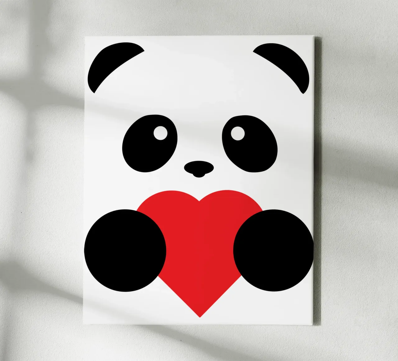 Panda Amor Regalo Para Ella lienzo con Marco flotante de ririedis