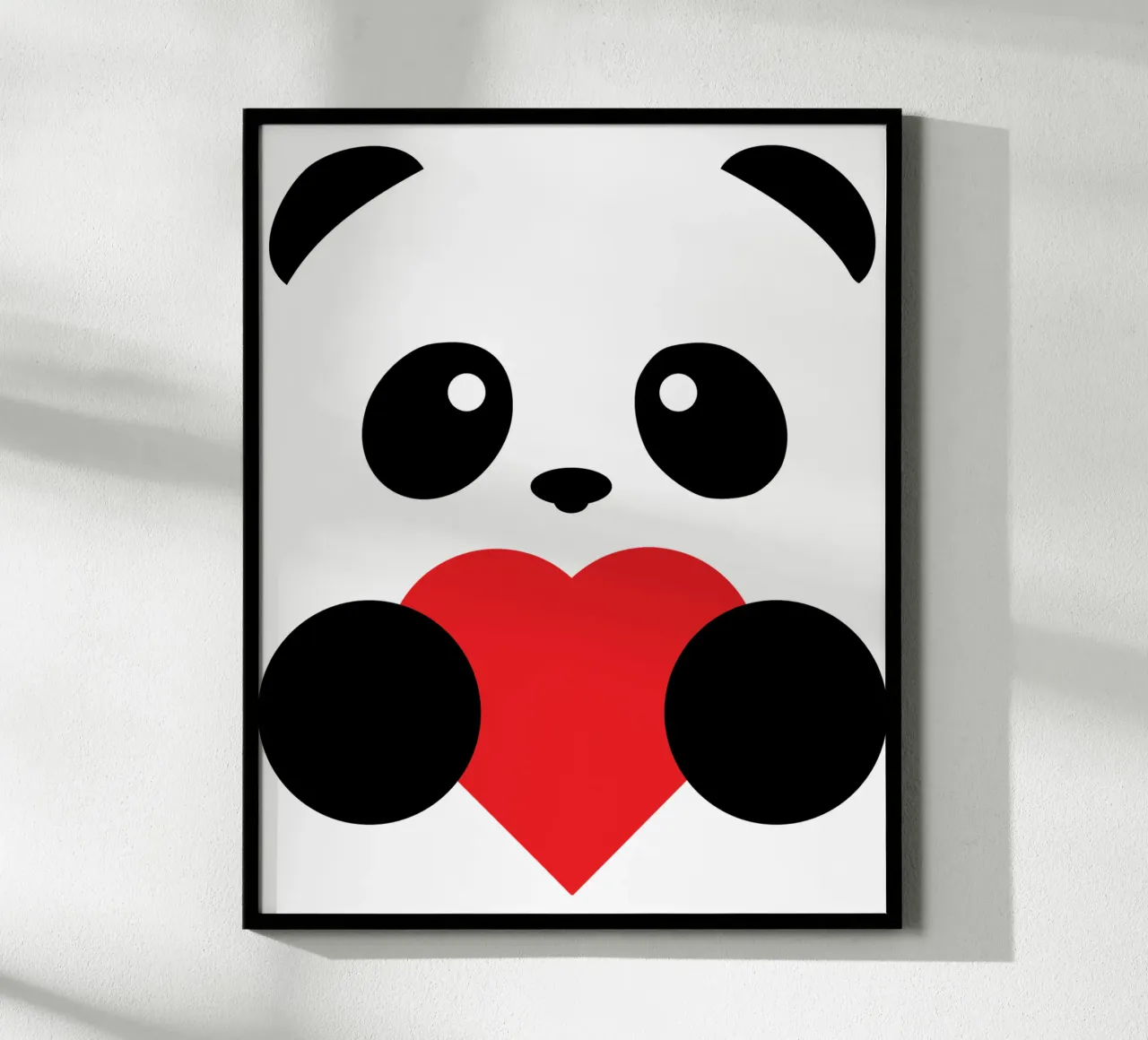 Regalo d'amore Panda per lei poster con telaio in alluminio da ririedis