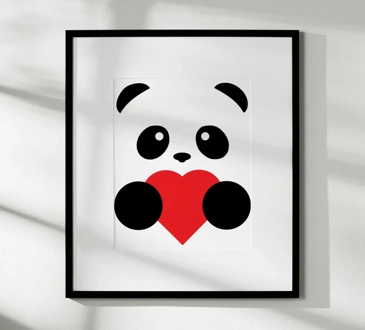 Regalo d'amore Panda per lei poster con telaio in alluminio da ririedis