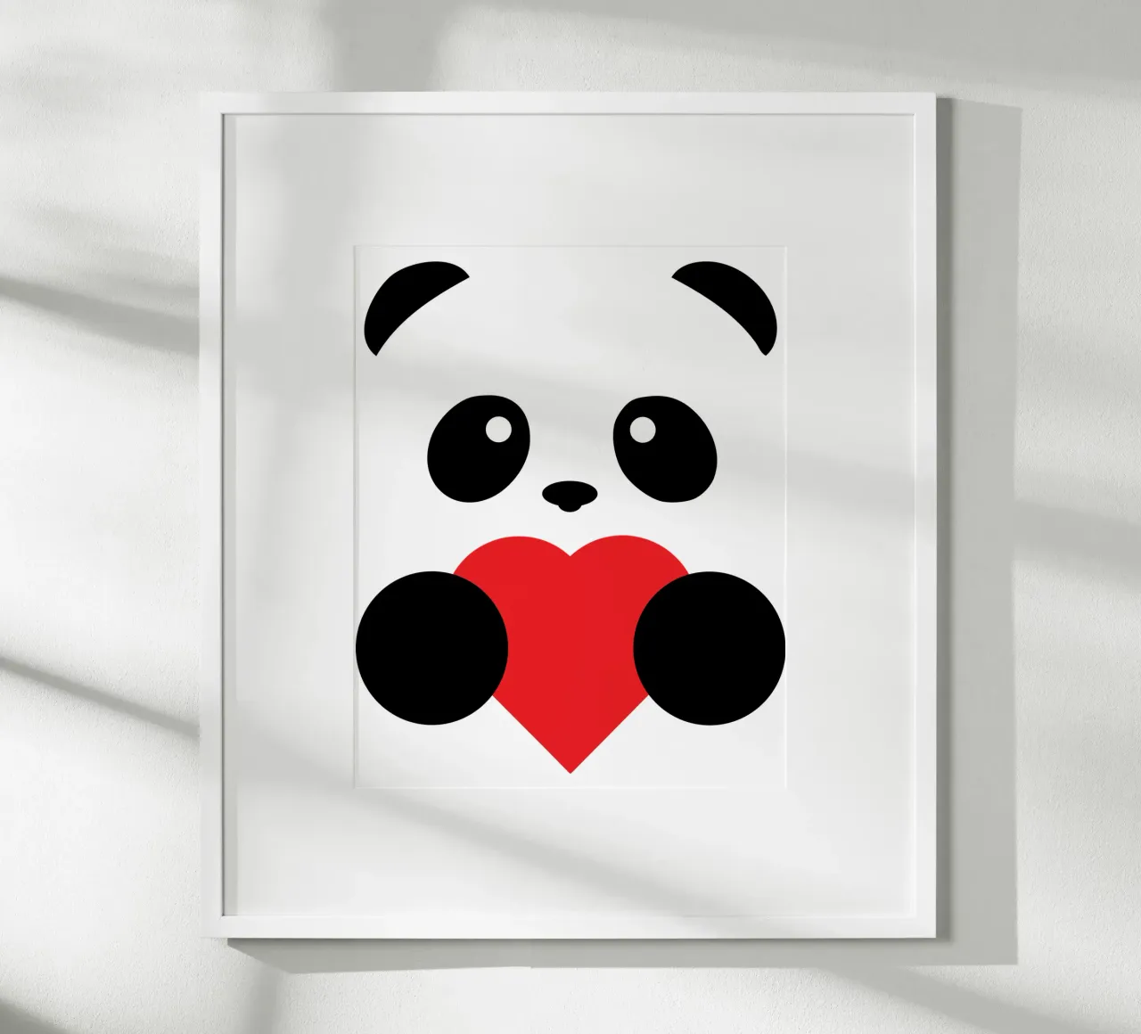 Regalo d'amore Panda per lei poster con telaio in alluminio da ririedis