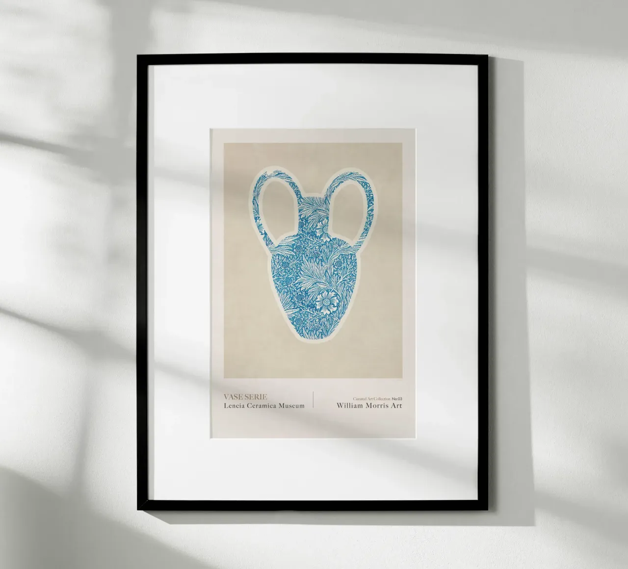 Emel Tunaboylu - William Morris - Vaso greco 03 poster con telaio in legno da The Artcircle