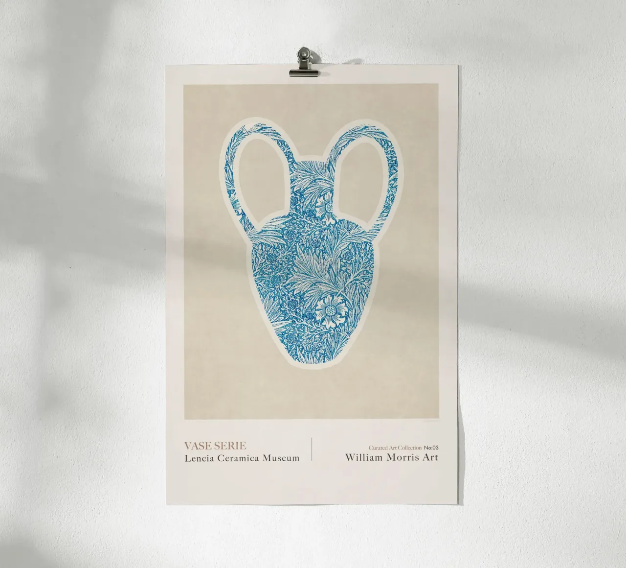 Emel Tunaboylu - William Morris - Vaso greco 03 poster con telaio in legno da The Artcircle
