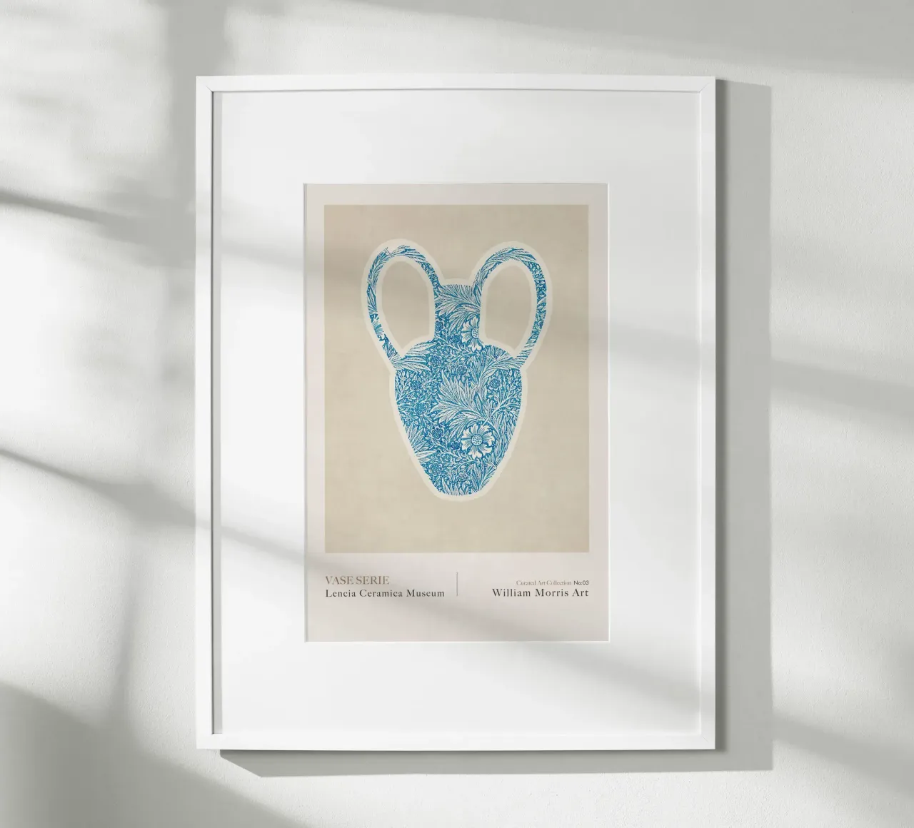 Emel Tunaboylu - William Morris - Vaso greco 03 poster con telaio in legno da The Artcircle