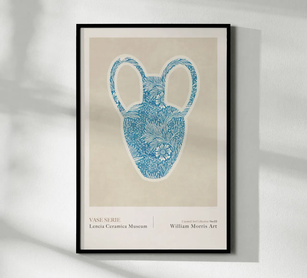 Emel Tunaboylu - William Morris - Vaso greco 03 poster con telaio in legno da The Artcircle