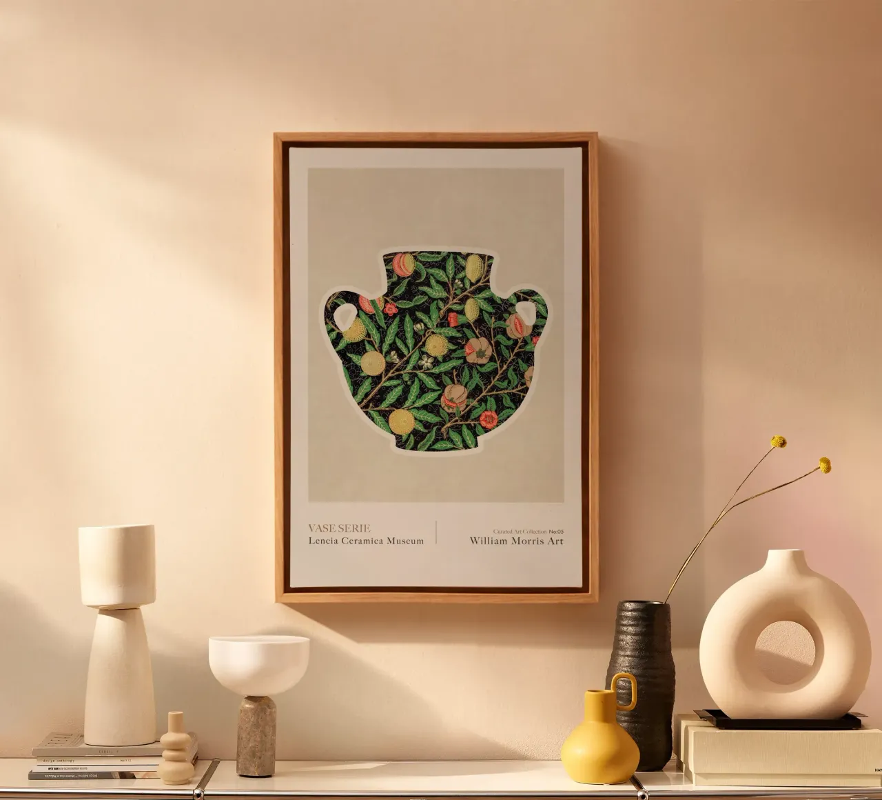 Emel Tunaboylu - William Morris - Vaso greco 05 tela con Cornice a cassetta da The Artcircle