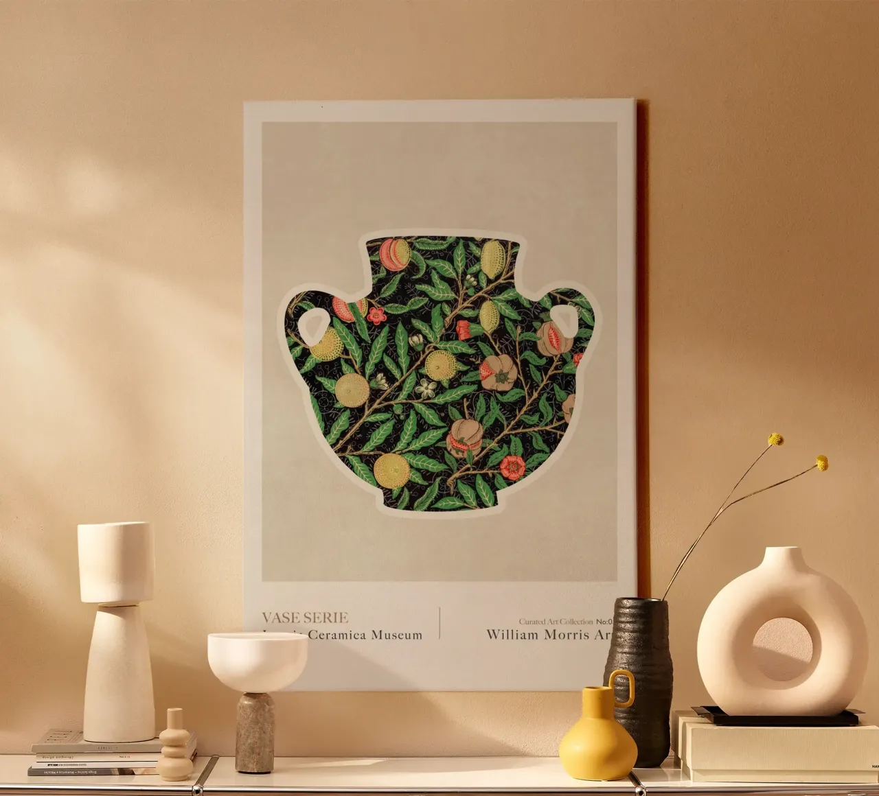 Emel Tunaboylu - William Morris - Vaso greco 05 tela con Cornice a cassetta da The Artcircle