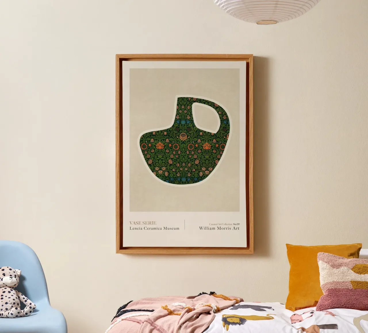 Emel Tunaboylu - William Morris - Vaso greco 09 tela con Cornice a cassetta da The Artcircle