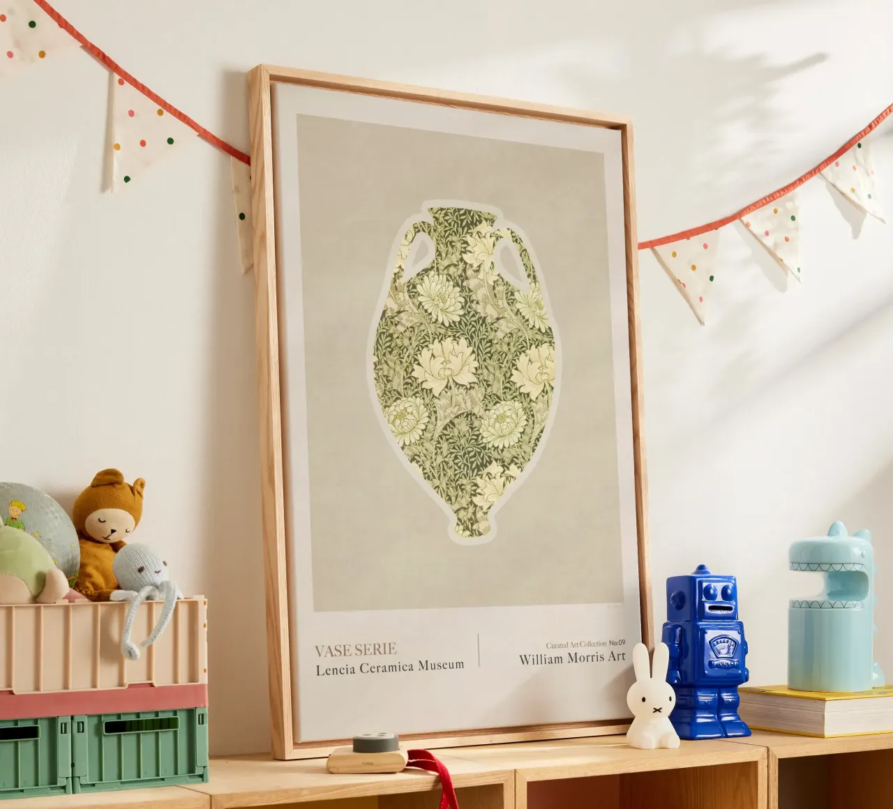 Emel Tunaboylu - William Morris - Vaso greco 10 tela con Cornice a cassetta da The Artcircle